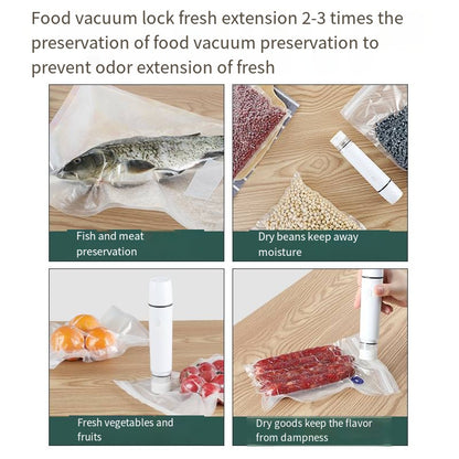 Mini Portable Vacuum Sealer for Food Bags+2 vacuum storage Bags